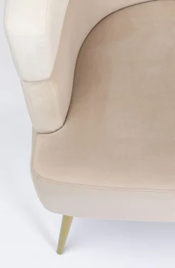 Fotele*KARE Design Fotel Sandwich 65x74 Cm Kremowo-beżowy