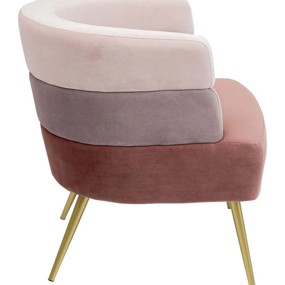 Fotele*KARE Design Fotel Sandwich 65x74 Cm Odcienie Różu