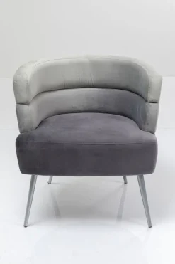 Fotele*KARE Design Fotel Sandwich 65x74 Cm Szary
