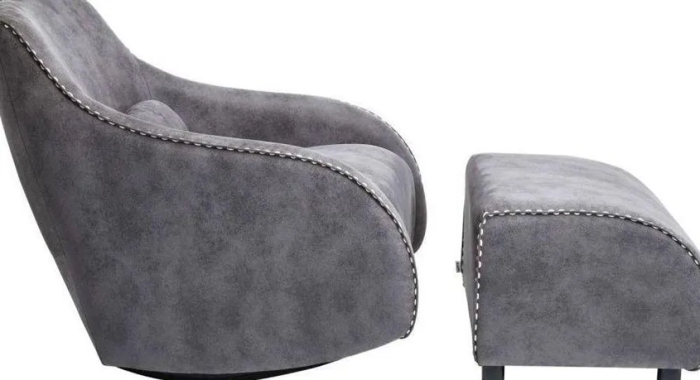 Fotele*KARE Design Fotel Swing Ritmo 76x83 Cm Szary