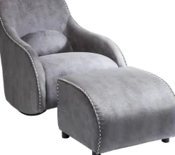 Fotele*KARE Design Fotel Swing Ritmo 76x83 Cm Szary