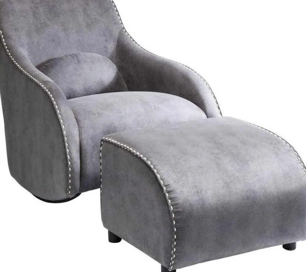 Fotele*KARE Design Fotel Swing Ritmo 76x83 Cm Szary