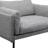 Fotele*KARE Design Fotel Szeroki W Kolorze Szarym Nogi Stalowe Czarne 126x88 Cm