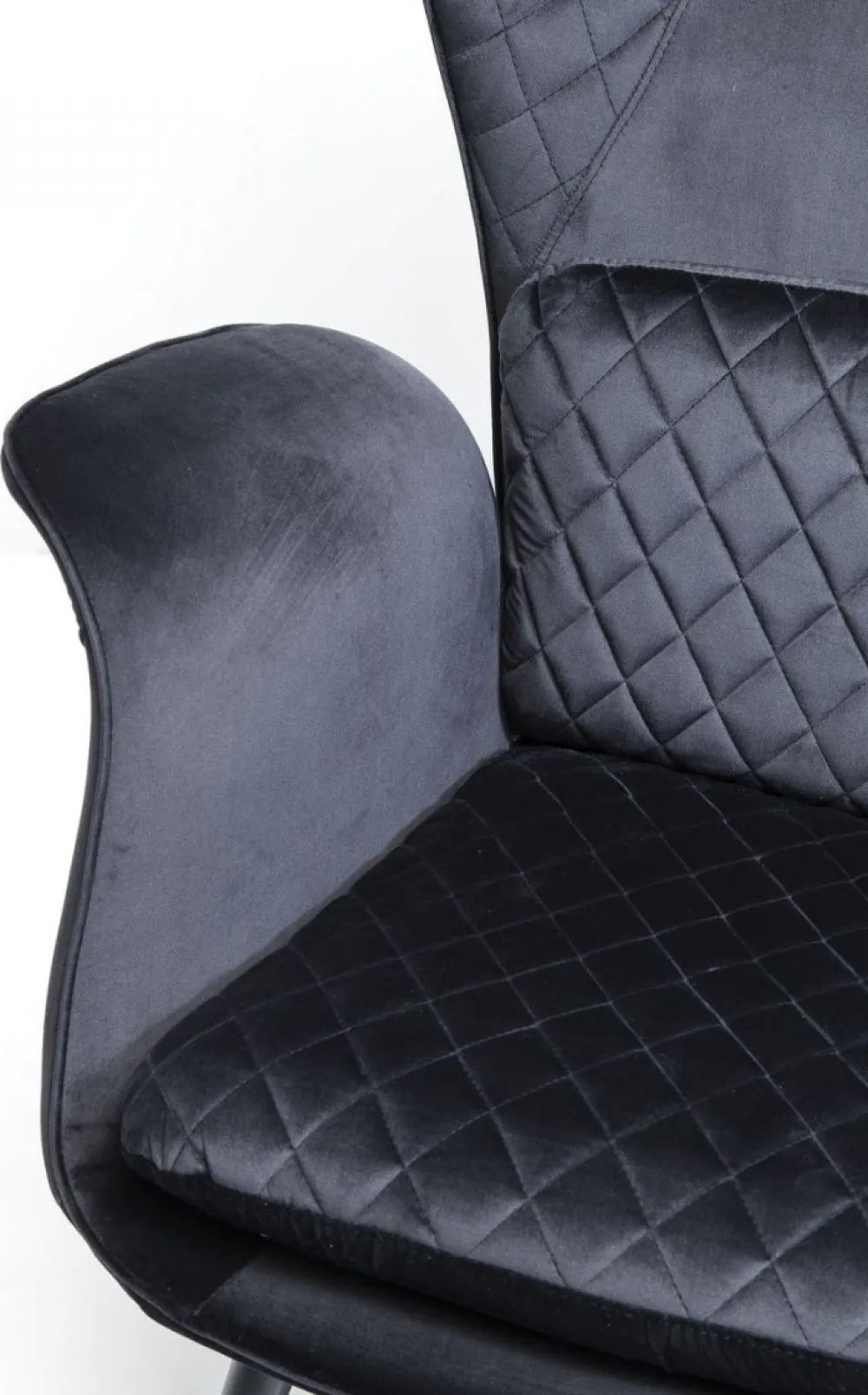 Fotele*KARE Design Fotel Tudor Velvet 78x100 Cm Czarny