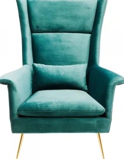 Fotele*KARE Design Fotel Vegas Forever Bluegreen 89x115 Cm Turkusowy