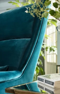 Fotele*KARE Design Fotel Vegas Forever Bluegreen 89x115 Cm Turkusowy
