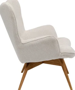Fotele*KARE Design Fotel Vicky 73x94 Cm Kremowy - Nogi Dębowe