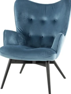 Fotele*KARE Design Fotel Vicky 73x94 Cm Niebieski