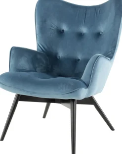 Fotele*KARE Design Fotel Vicky 73x94 Cm Niebieski