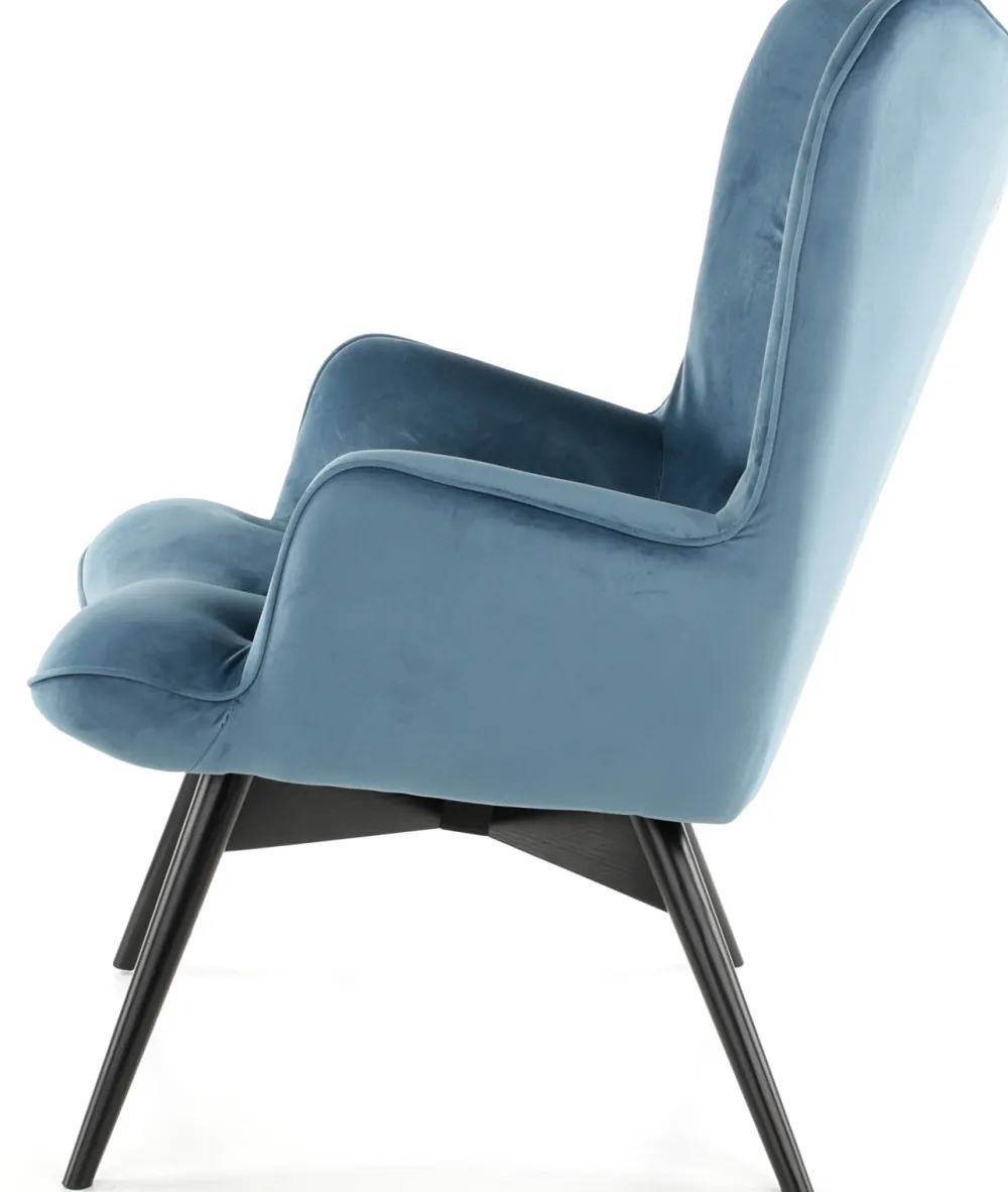 Fotele*KARE Design Fotel Vicky 73x94 Cm Niebieski