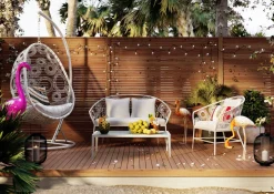 Fotele*KARE Design Fotel Wiszący Ibiza 104x203 Cm Biały