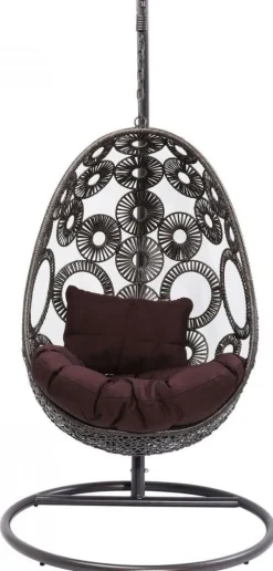 Fotele*KARE Design Fotel Wiszący Ibiza 104x203 Cm Brązowy