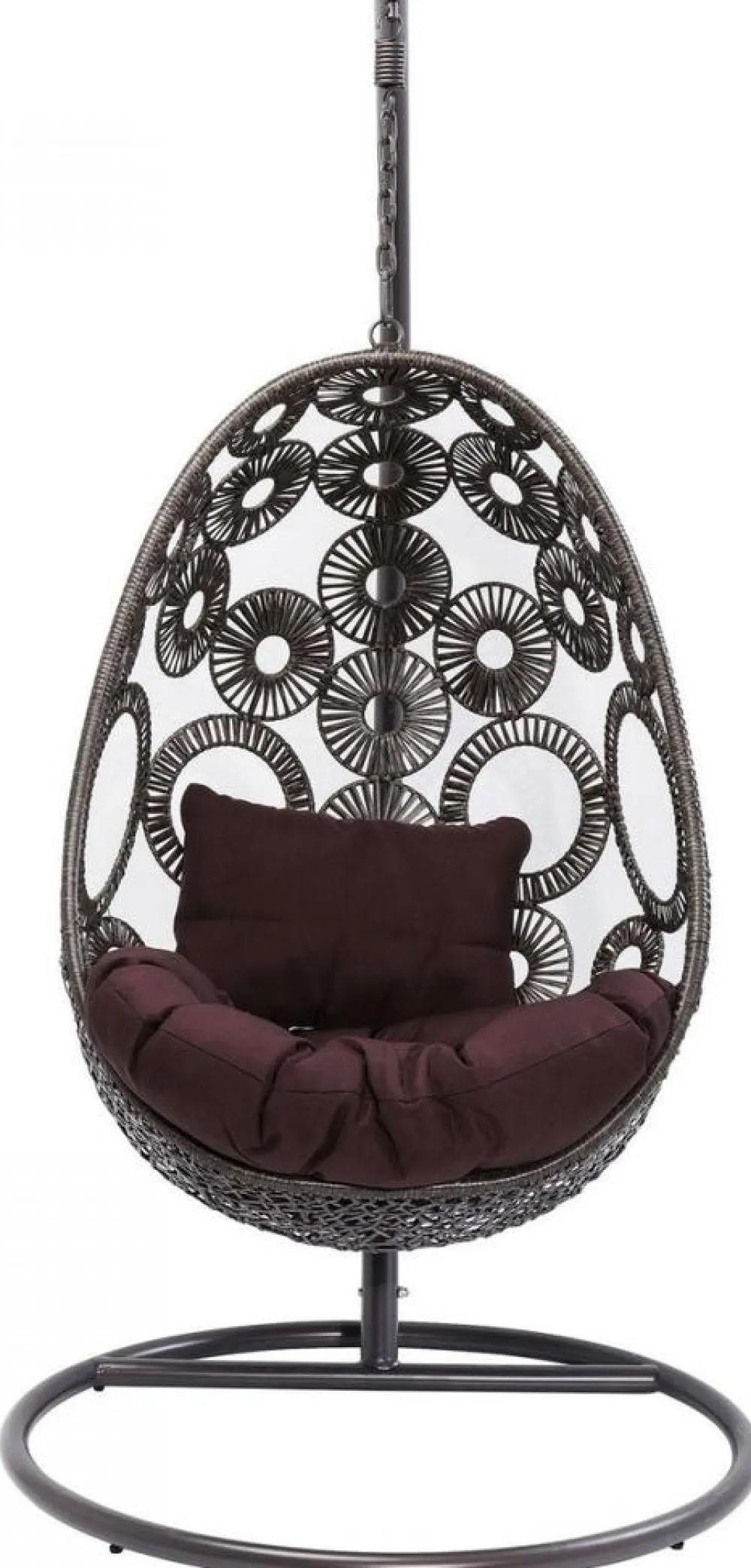 Fotele*KARE Design Fotel Wiszący Ibiza 104x203 Cm Brązowy