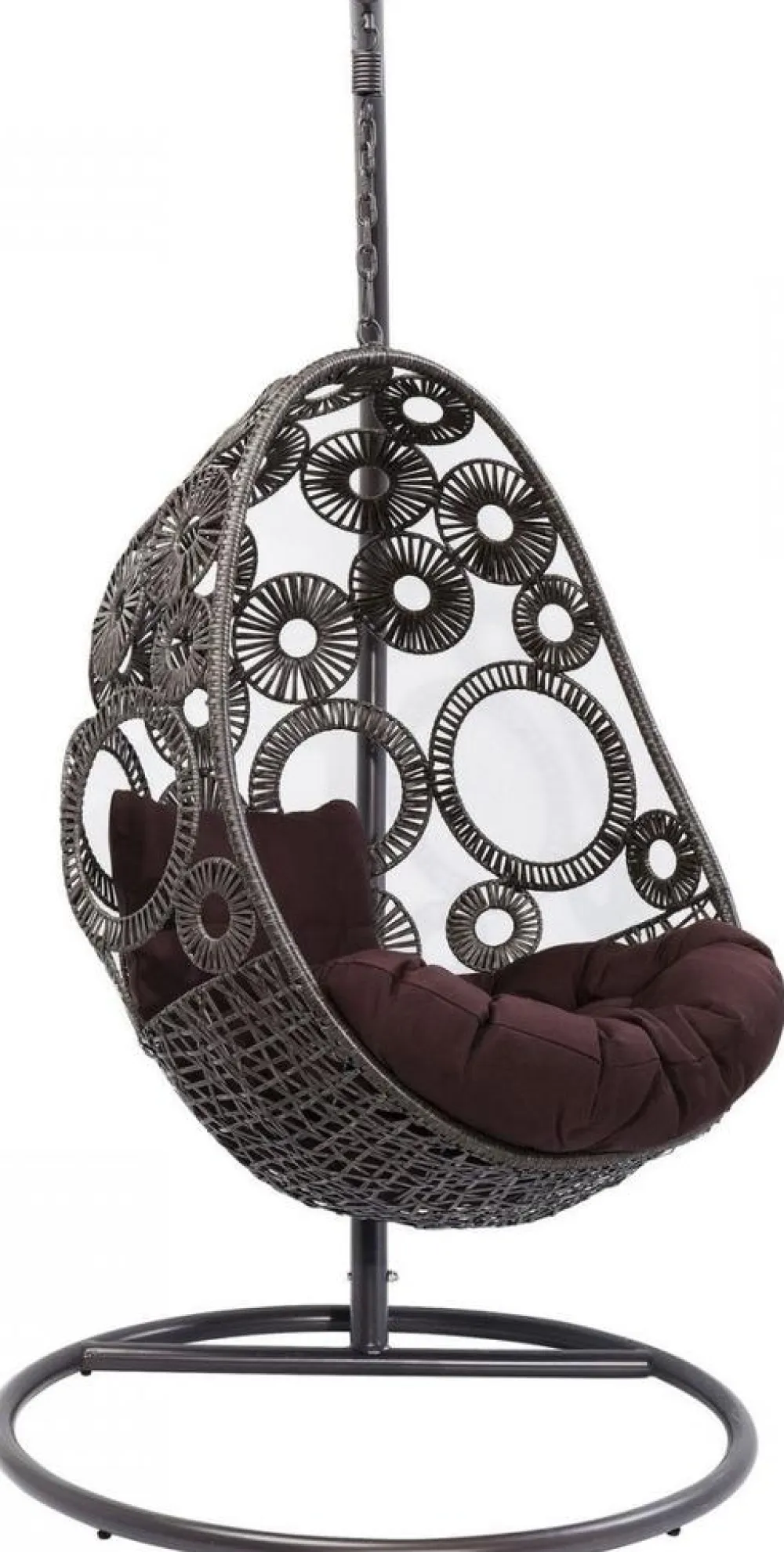 Fotele*KARE Design Fotel Wiszący Ibiza 104x203 Cm Brązowy