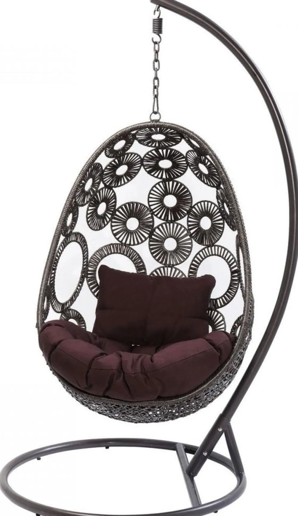 Fotele*KARE Design Fotel Wiszący Ibiza 104x203 Cm Brązowy