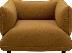 Fotele*KARE Design Fotel W Kolorze żółtym Tkanina Pluszowa 95 Cm