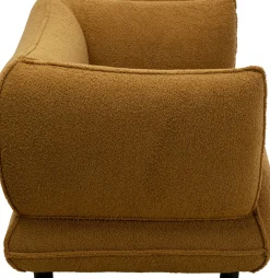 Fotele*KARE Design Fotel W Kolorze żółtym Tkanina Pluszowa 95 Cm