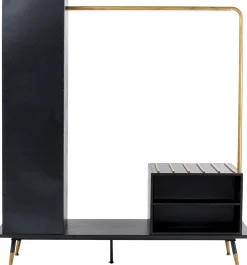 Szafy*KARE Design Garderoba Z Szufladami Czarno-złota 170x180 Cm
