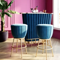 Hokery*KARE Design Hoker After Work 40x74 Cm Turkusowy