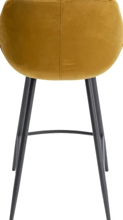 Hokery*KARE Design Hoker Aksamitny żółty Z Oparciem I Podłokietnikami 69 Cm
