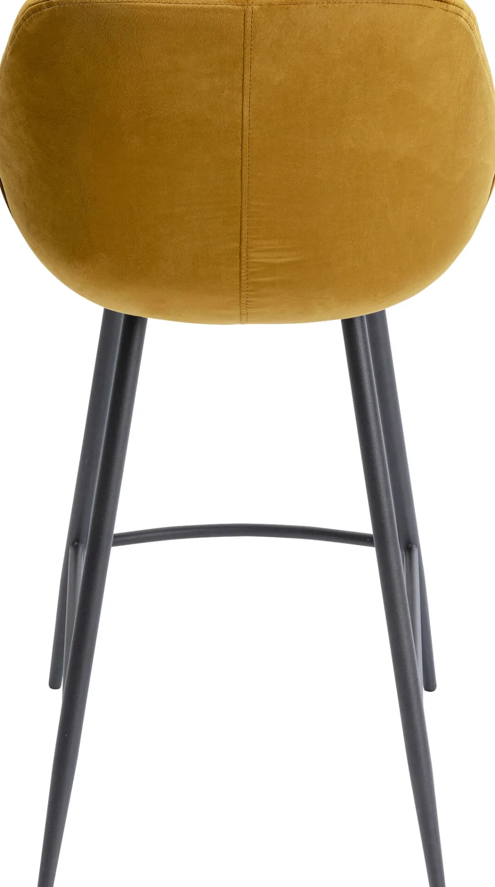 Hokery*KARE Design Hoker Aksamitny żółty Z Oparciem I Podłokietnikami 69 Cm