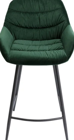 Hokery*KARE Design Hoker Aksamitny Zielony Z Oparciem I Podłokietnikami 69 Cm