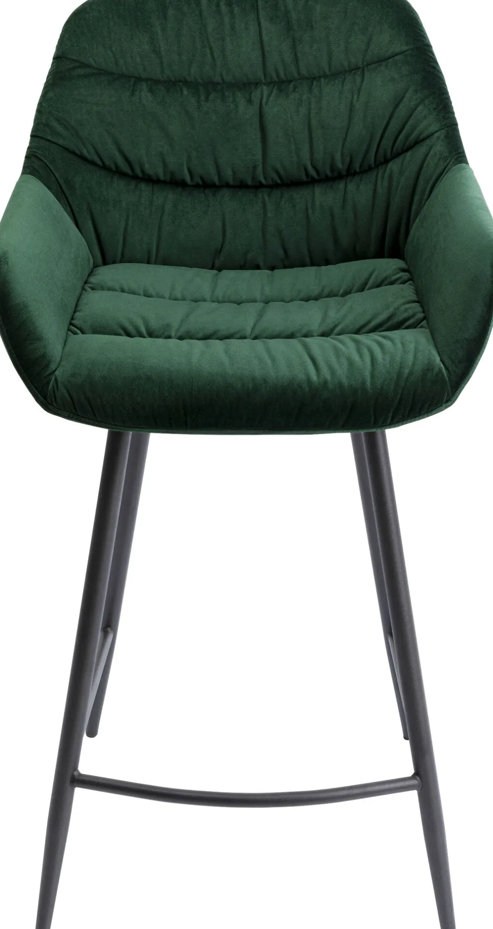 Hokery*KARE Design Hoker Aksamitny Zielony Z Oparciem I Podłokietnikami 69 Cm