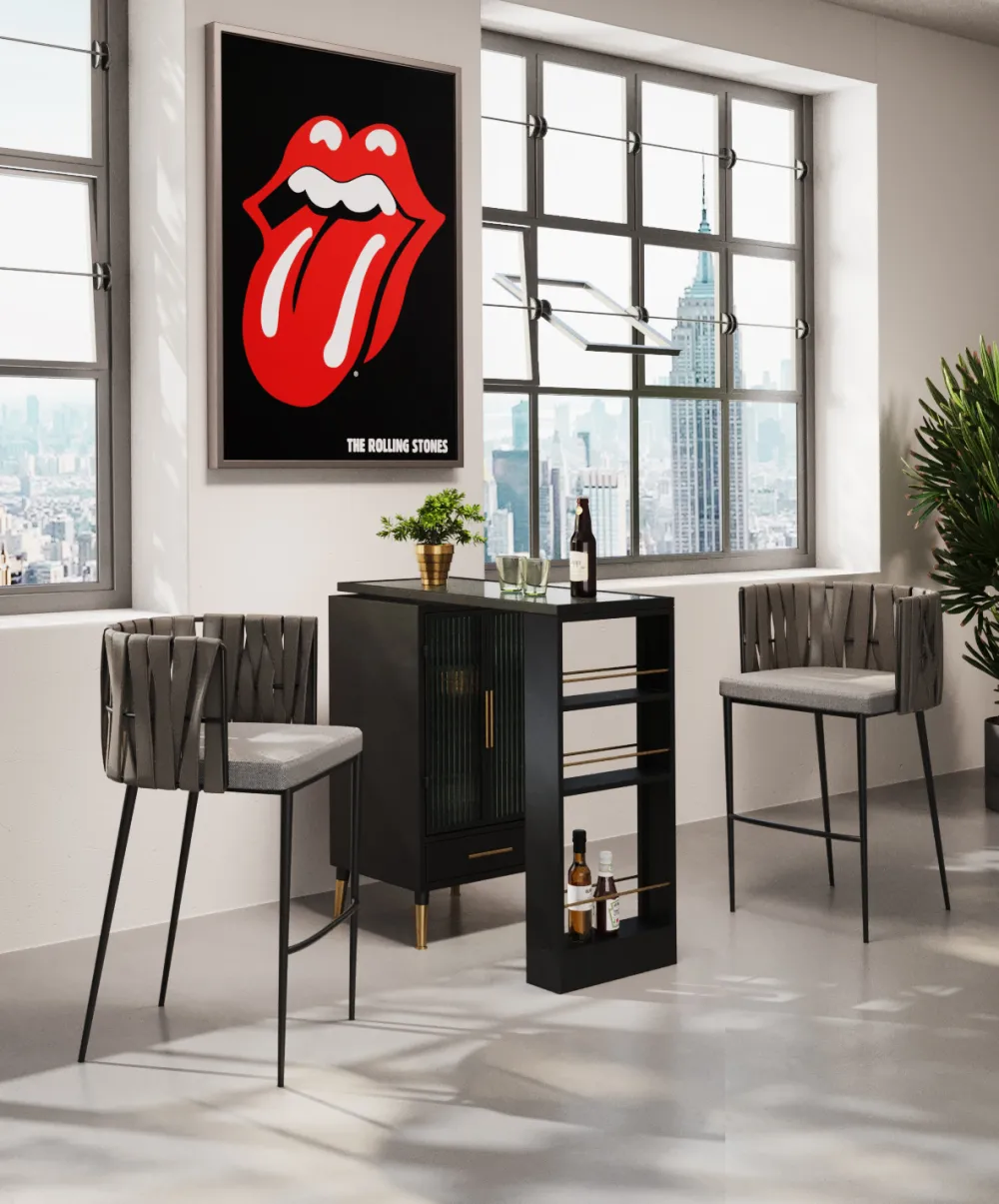 Hokery*KARE Design Hoker Cheerio 54x100 Cm Szary