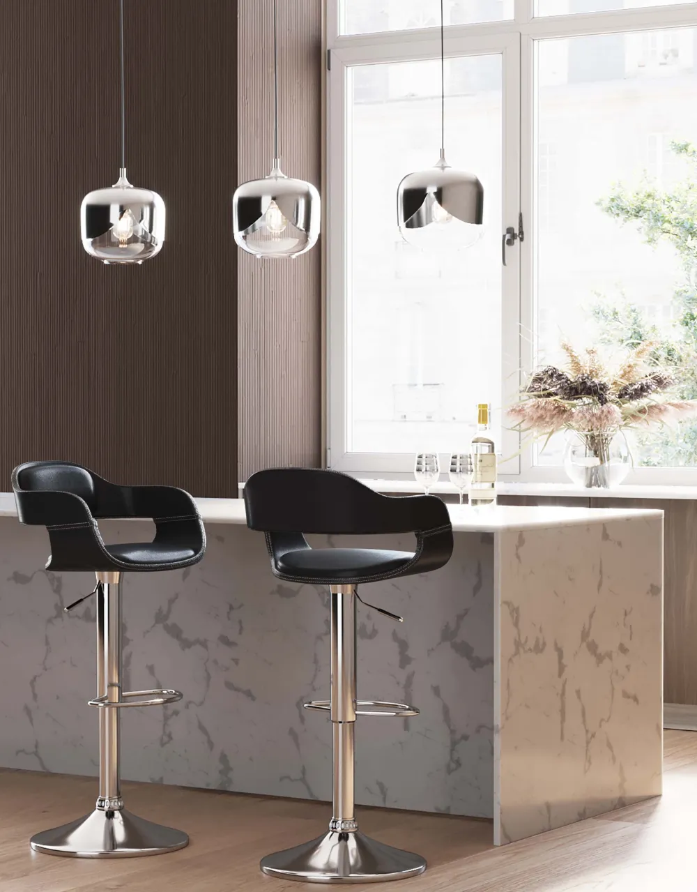 Hokery*KARE Design Hoker Costa 48x85-106 Cm