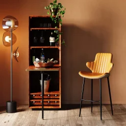 Hokery*KARE Design Hoker Enders 54x109 Cm Jasnobrązowy