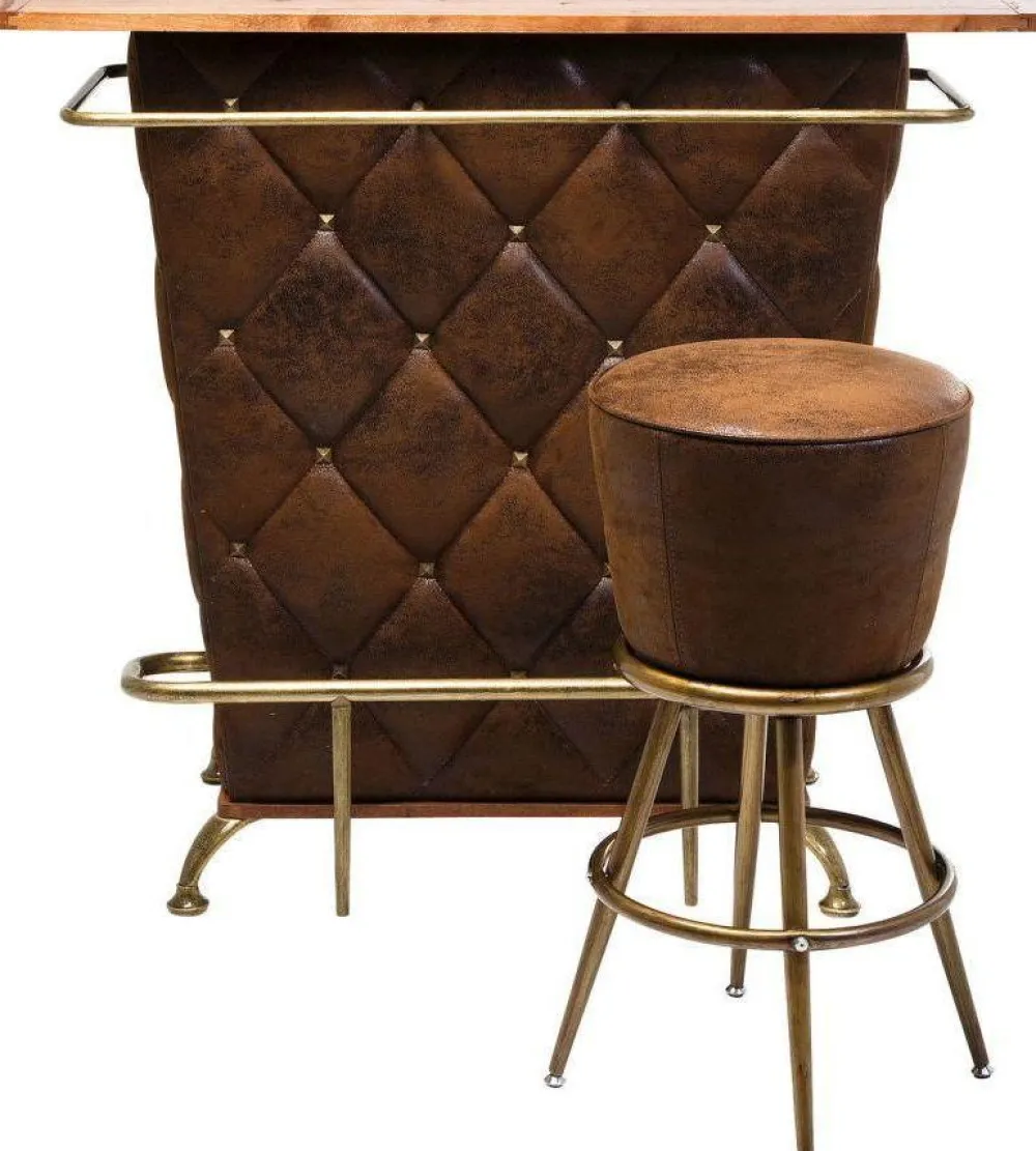 Hokery*KARE Design Hoker Lady Rock 48x74 Cm Brązowy