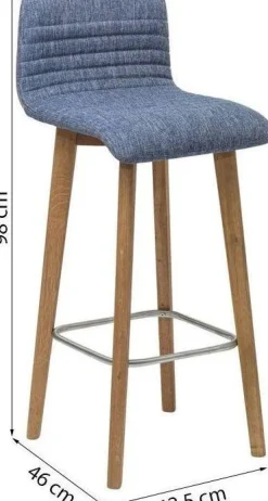 Hokery*KARE Design Hoker Lara 43x98 Cm Niebieski