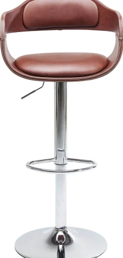 Hokery*KARE Design Hoker Monaco Nougat 48x106 Cm Brązowy Ekoskóra