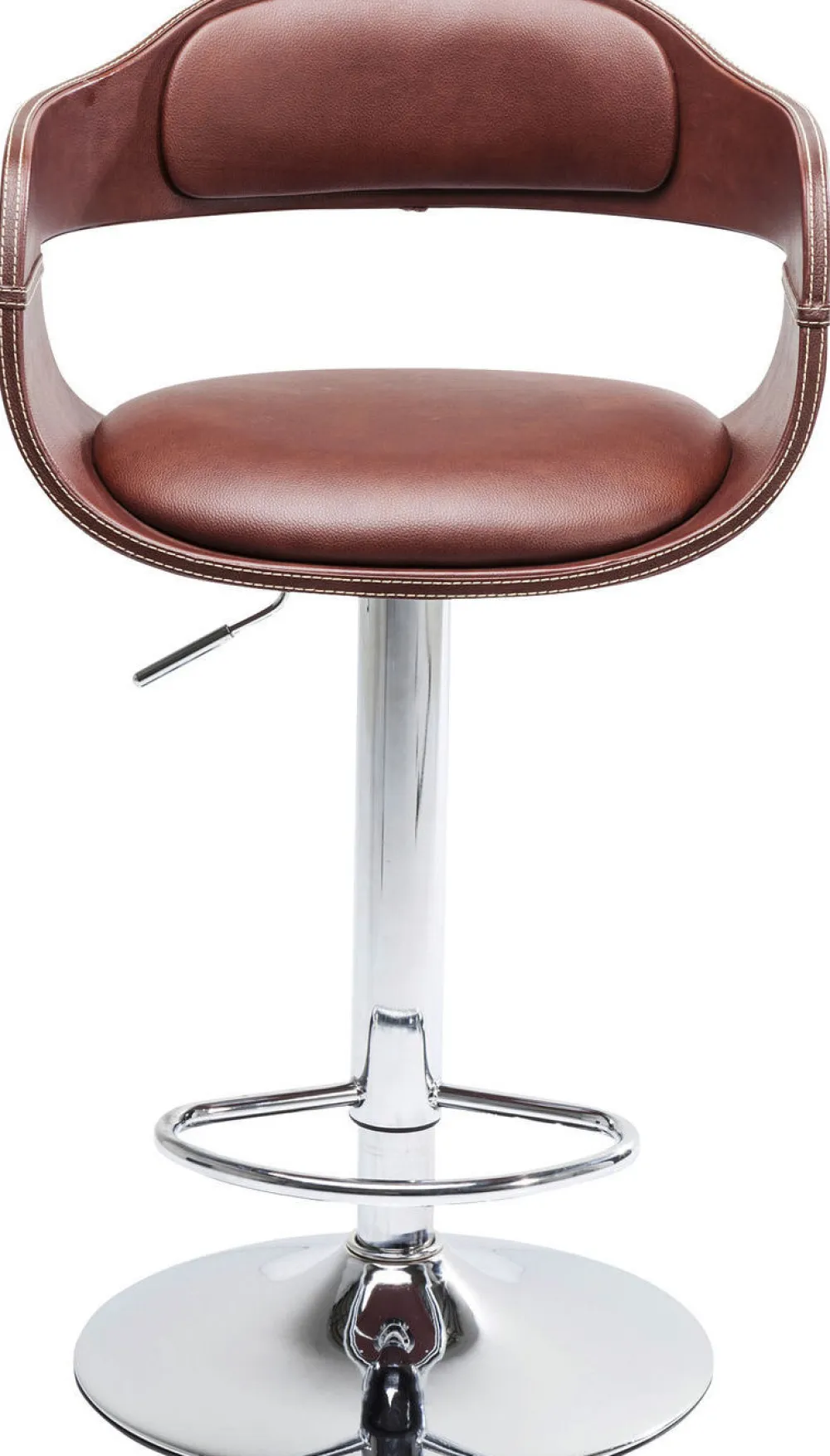 Hokery*KARE Design Hoker Monaco Nougat 48x106 Cm Brązowy Ekoskóra