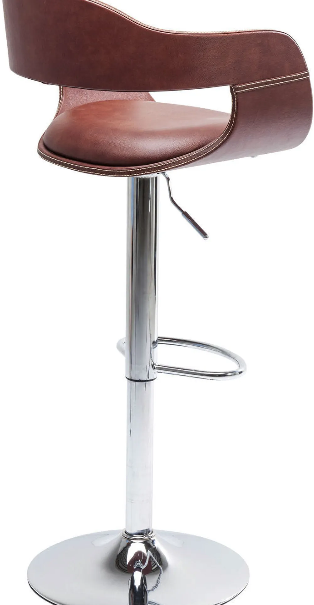 Hokery*KARE Design Hoker Monaco Nougat 48x106 Cm Brązowy Ekoskóra