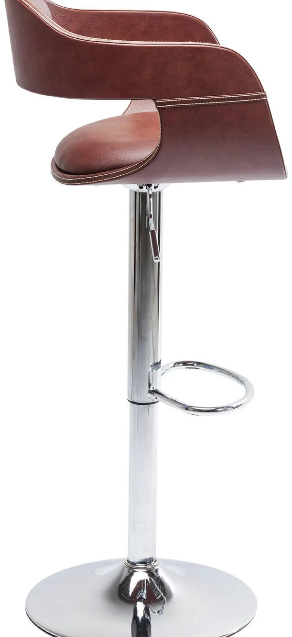 Hokery*KARE Design Hoker Monaco Nougat 48x106 Cm Brązowy Ekoskóra