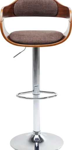 Hokery*KARE Design Hoker Monaco Schoko 48x106 Cm Brązowo-srebrny
