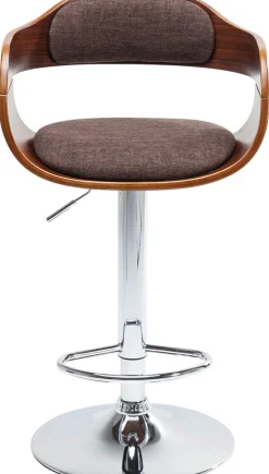 Hokery*KARE Design Hoker Monaco Schoko 48x106 Cm Brązowo-srebrny