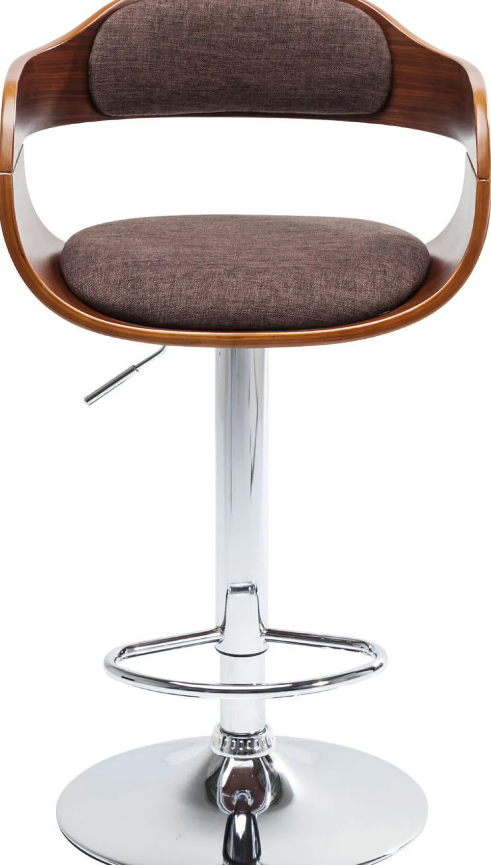 Hokery*KARE Design Hoker Monaco Schoko 48x106 Cm Brązowo-srebrny