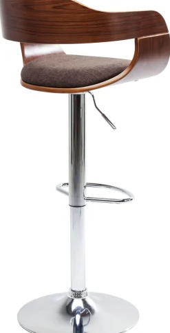 Hokery*KARE Design Hoker Monaco Schoko 48x106 Cm Brązowo-srebrny