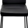 Hokery*KARE Design Hoker Niski W Kolorze Czarnym Ekoskóra I Stal 60 Cm