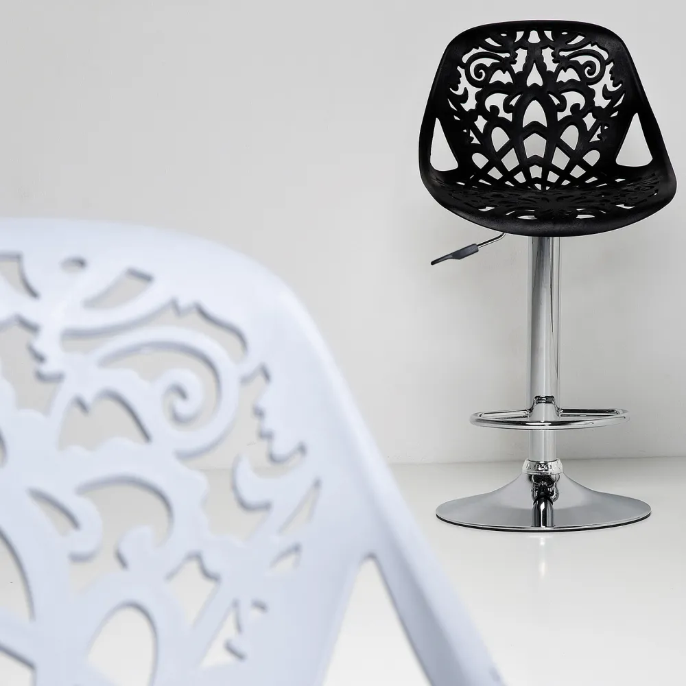 Hokery*KARE Design Hoker Ornament 45x107 Cm Biały