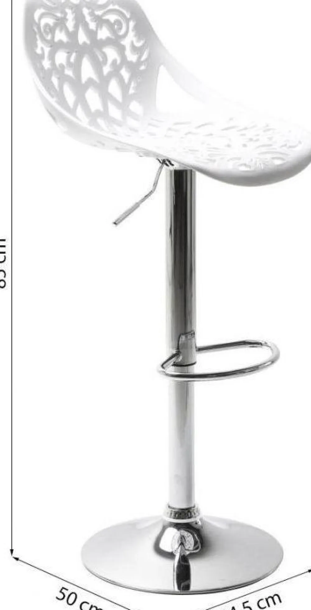Hokery*KARE Design Hoker Ornament 45x107 Cm Biały
