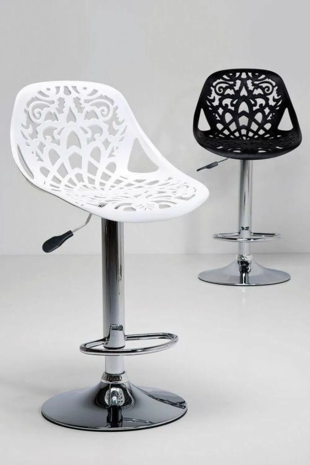 Hokery*KARE Design Hoker Ornament 45x107 Cm Biały