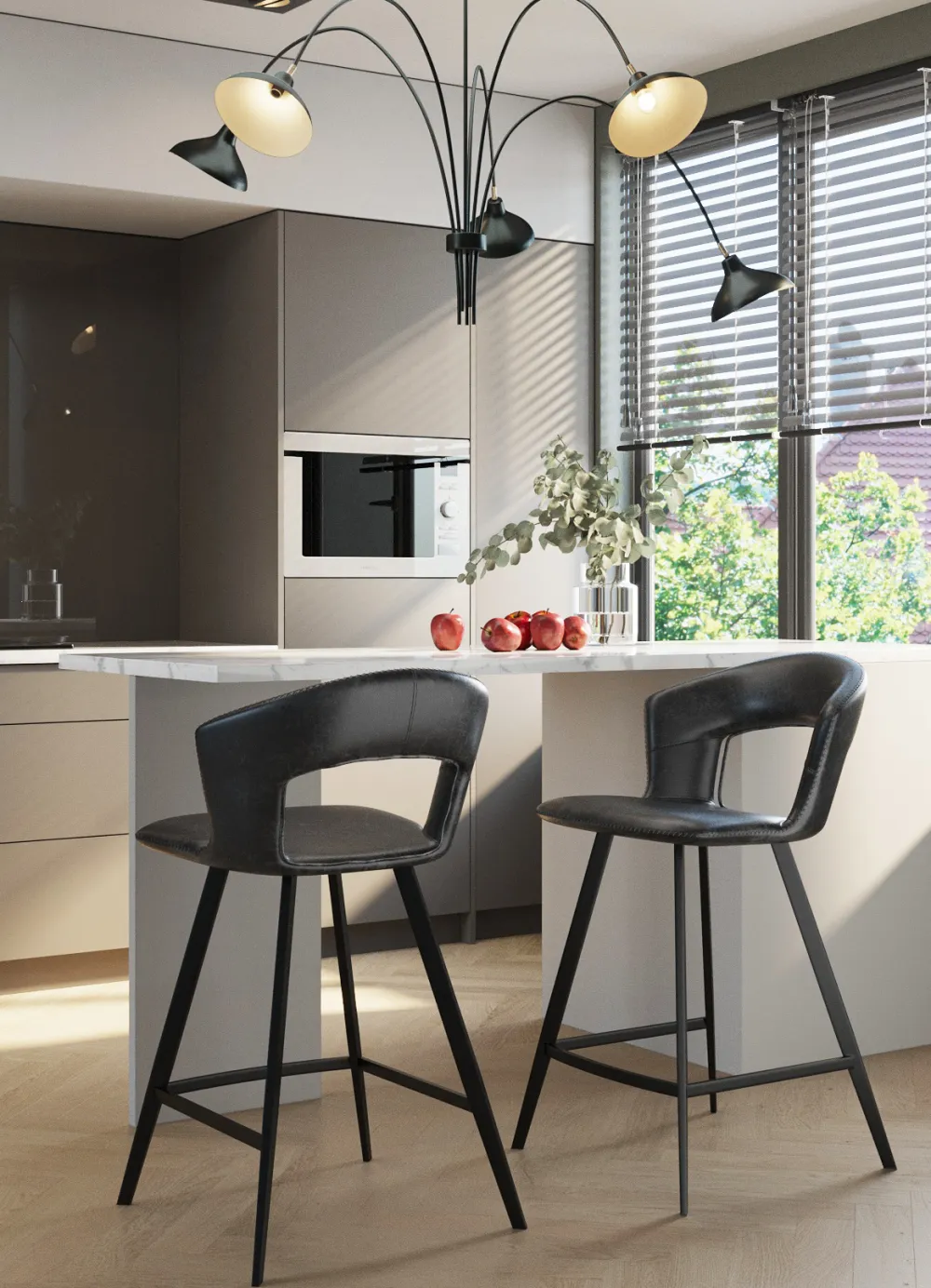Hokery*KARE Design Hoker Reunion 53x91 Cm Czarny