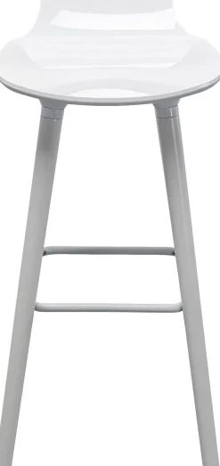 Hokery*KARE Design Hoker Siedzisko Tworzywo ABS Nogi Stalowe Kolor Biały 75 Cm
