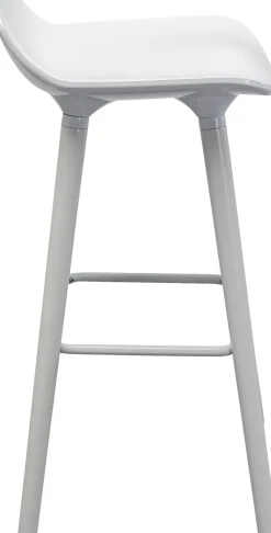 Hokery*KARE Design Hoker Siedzisko Tworzywo ABS Nogi Stalowe Kolor Biały 75 Cm