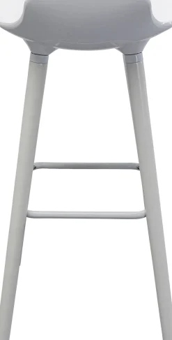 Hokery*KARE Design Hoker Siedzisko Tworzywo ABS Nogi Stalowe Kolor Biały 75 Cm