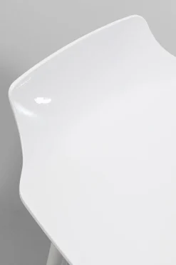 Hokery*KARE Design Hoker Siedzisko Tworzywo ABS Nogi Stalowe Kolor Biały 75 Cm