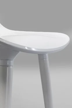 Hokery*KARE Design Hoker Siedzisko Tworzywo ABS Nogi Stalowe Kolor Biały 75 Cm